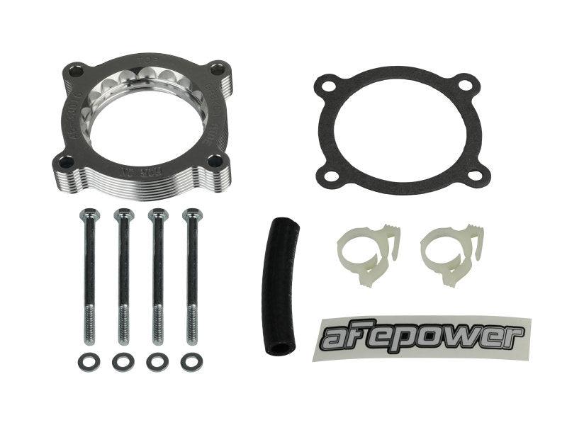 aFe 11-14 Ford Mustang/ 11-14 Ford F-150 V6 3.7L Silver Bullet Throttle Body Spacer - Silver - Torque Motorsport