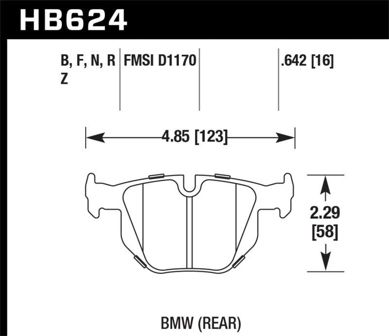 Hawk 2006-2006 BMW 330i HPS 5.0 Rear Brake Pads - Torque Motorsport