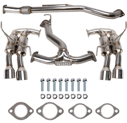 Invidia 2022+ Subaru WRX Gemini Single Layer Quad Stainless Steel Tip Cat-Back Exhaust - Torque Motorsport