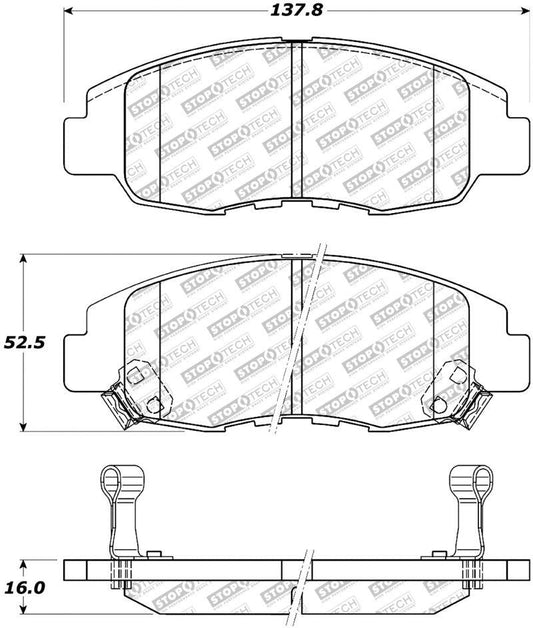 StopTech Street Select Brake Pads - Front/Rear - Torque Motorsport