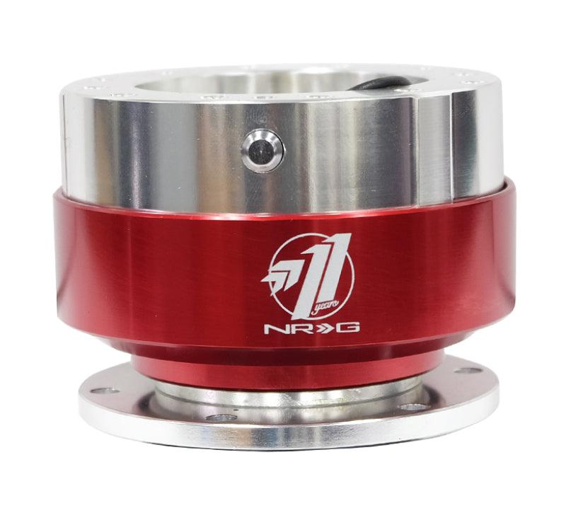 NRG Quick Release - Silver Body/ Red Chrome Ring - Torque Motorsport