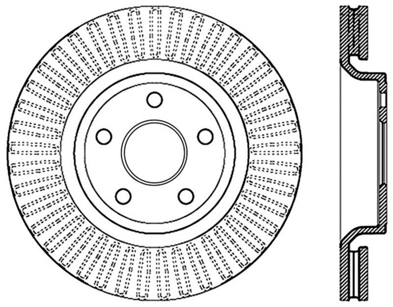 StopTech Slotted Sport Brake Rotor 11-17 Jeep Grand Cherokee (Excludes SRT8) - Torque Motorsport