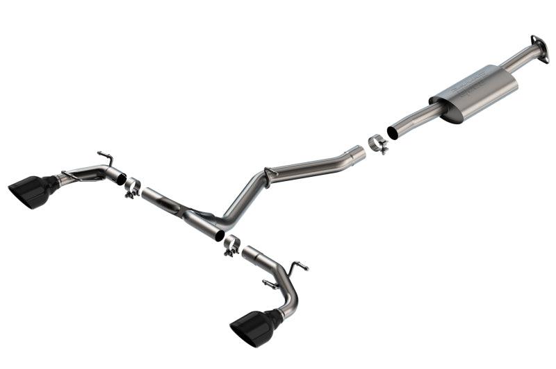 Borla 22-23 Subaru BRZ/Toyota GR86 2.4L RWD AT/MT S-Type Catback Exhaust - Black Chrome Tips - Torque Motorsport