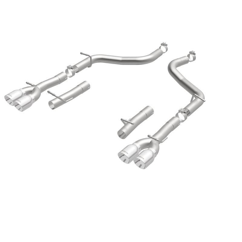 MagnaFlow Axle-Back, SS, 2.5in, Quad Split Rear 3.5in Tip 2015 Dodge Challenger 3.6L V6 - Torque Motorsport