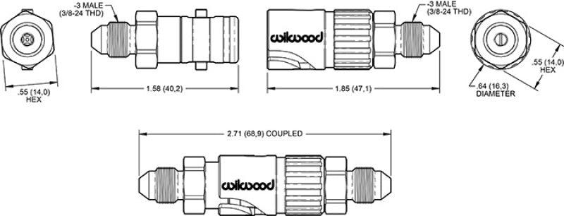 Wilwood Quick Disconnect Kit -3 AN - Torque Motorsport