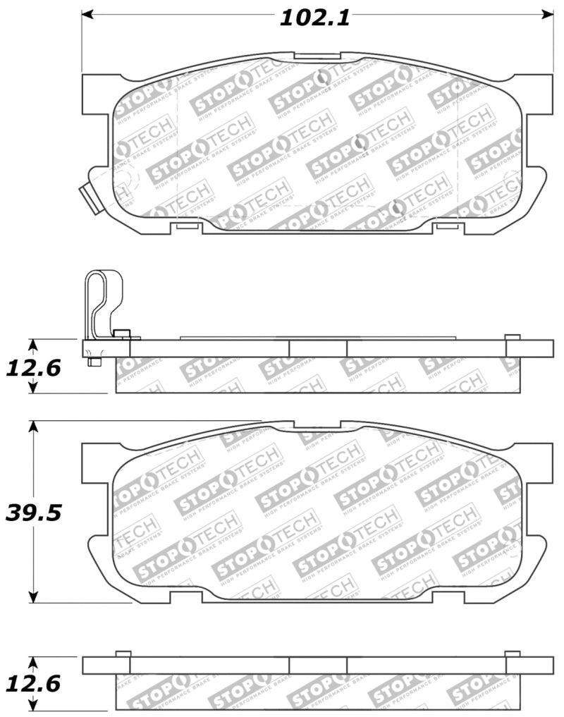 StopTech Performance 01-05 Miata w/ Sport Suspension Rear Brake Pads D891 - Torque Motorsport