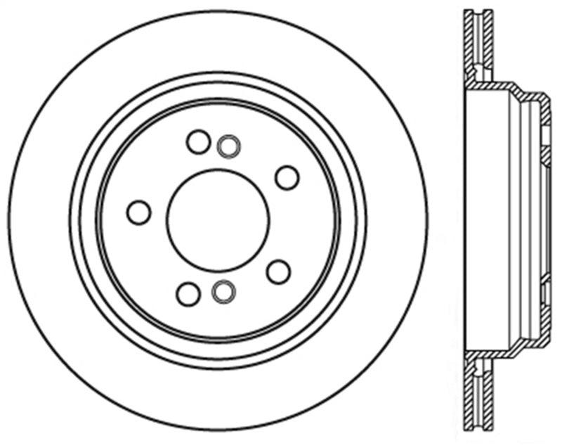 StopTech 00-03 BMW M5 (E39) Slotted & Drilled Left Rear Rotor - Torque Motorsport