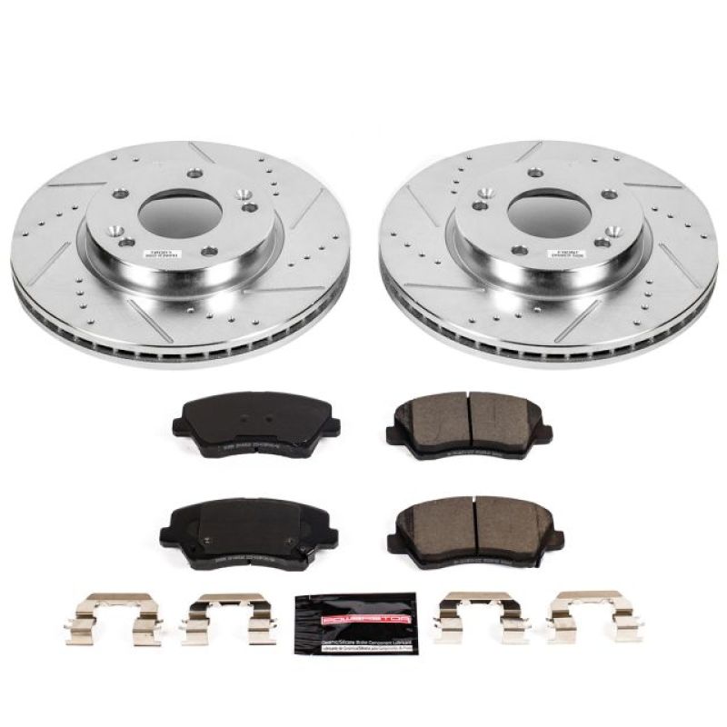 Power Stop 16-17 Hyundai Veloster Front Z23 Evolution Sport Brake Kit