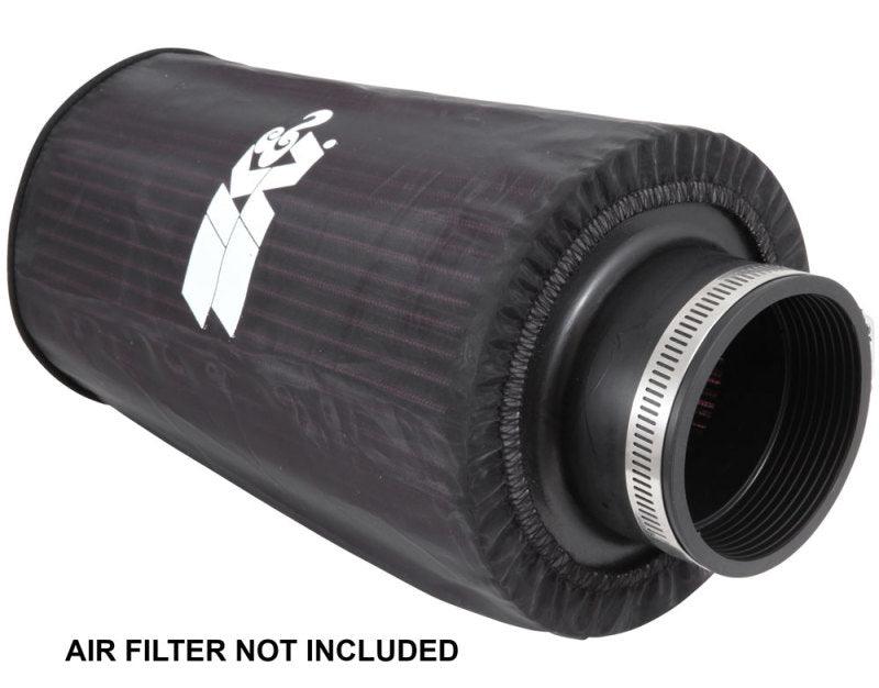 K&N Universal Round Tapered Filter Wrap - Black - 6in Base ID x 4.625in Top ID x 9in Height - Torque Motorsport