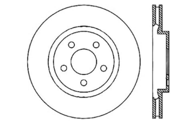 StopTech 05-09 Chrysler 300 (5.7L V8 exc SRT-8) Rear Left Slotted & Drilled Rotor - Torque Motorsport