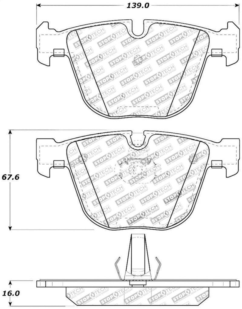 StopTech Performance 06-09 BMW M5 E60 / 07-09 M6 E63/E63 Rear Brake Pads - Torque Motorsport