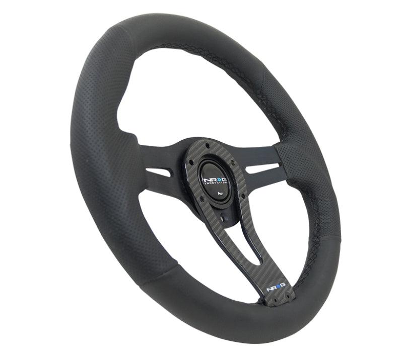 NRG Reinforced Steering Wheel (320mm) w/Carbon Center Spoke - Torque Motorsport