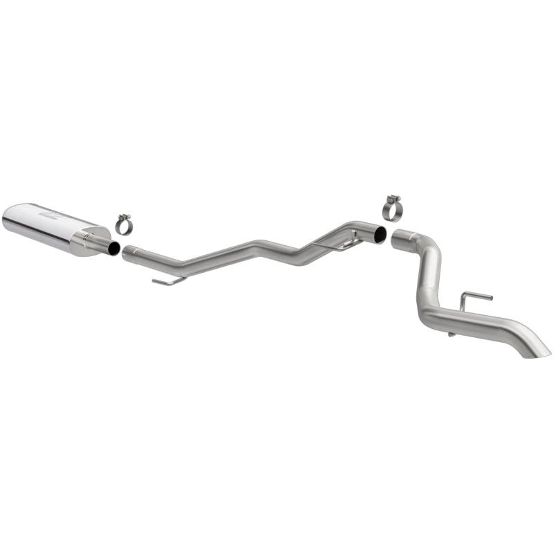 MagnaFlow 2020 Jeep Gladiator 2.5in Rock Crawler Series Single Rear Exit SS Cat-Back Exhaust w/o Tip - Torque Motorsport