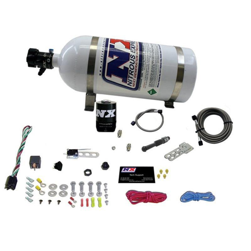 Nitrous Express Dry EFI Single Nozzle Nitrous Kit (35-150HP) w/10lb Bottle - Torque Motorsport