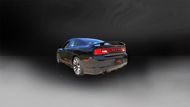 Corsa 12-13 Dodge Charger SRT-8 6.4L V8 Black Xtreme Cat-Back Exhaust - Torque Motorsport