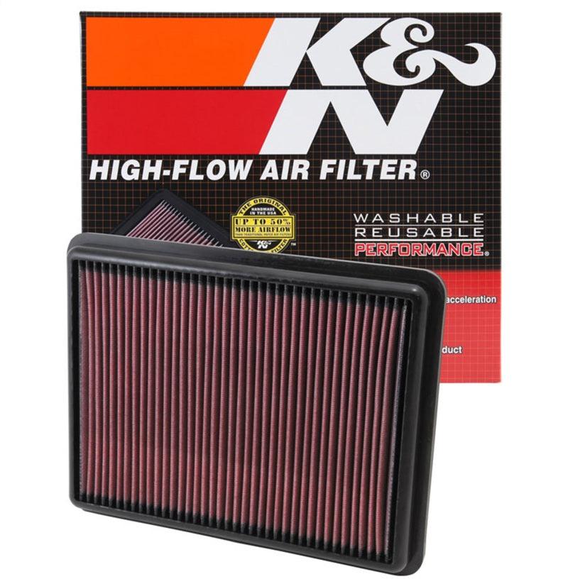 K&N Replacement Air Filter 11.75in O/S Length x 9in O/S Width x 1.188in H for 13 Hyundai Santa Fe - Torque Motorsport