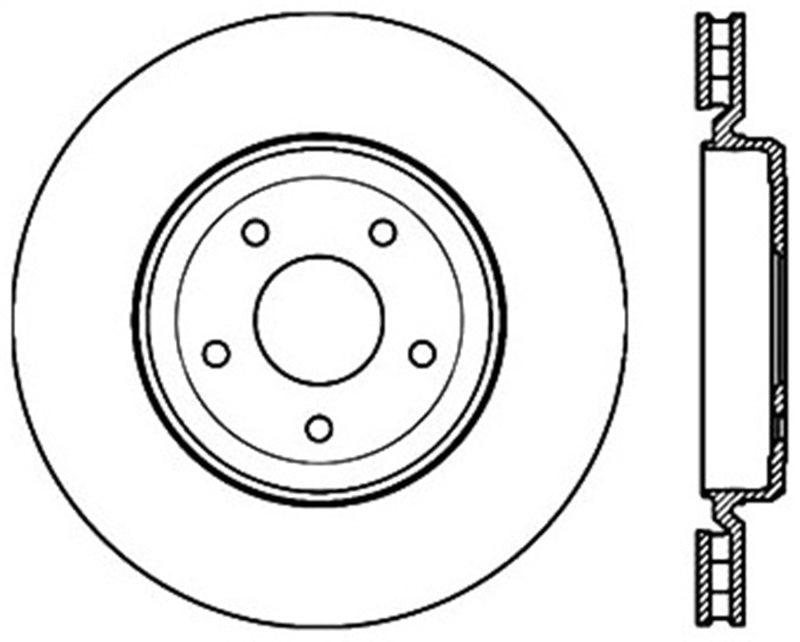 StopTech Power Slot 06-10 Corvette (Z06) / 10 Corvette Grand Sport Rear Left Slotted CRYO Rotor - Torque Motorsport