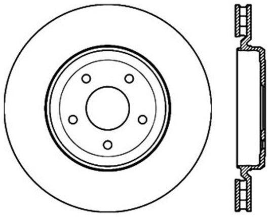 StopTech Power Slot 06-10 Corvette (Z06) / 10 Corvette Grand Sport Rear Left Slotted CRYO Rotor - Torque Motorsport