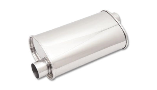 Vibrant StreetPower Oval Muffler 5in x 9in x 15in - 2.25in inlet/outlet (Offset-Offset Same Side) - Torque Motorsport