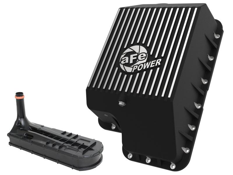 afe Transmission Pan (Black); Ford Diesel Trucks 03-10 V8-6.0/6.4L (td) - Torque Motorsport