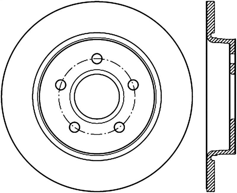 StopTech 13 Ford Focus ST Slotted Right Rear Rotor - Torque Motorsport