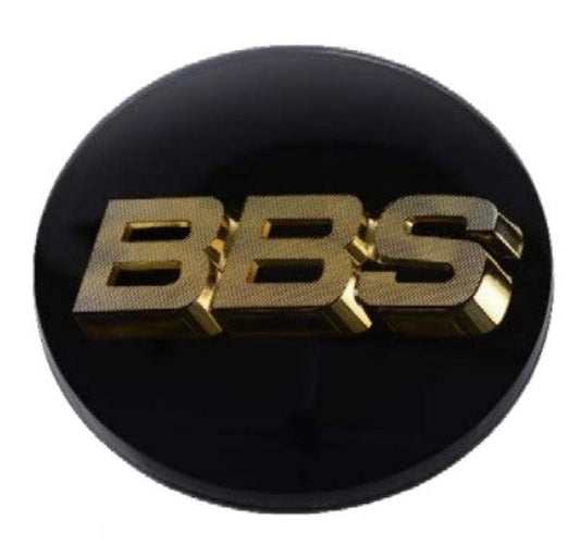 BBS Center Cap 70.6mm Black/Gold (4-tab) (56.24.120) - Torque Motorsport