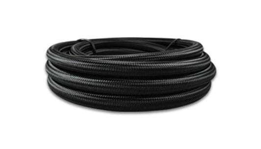 Vibrant -8 AN Black Nylon Braided Flex Hose w/ PTFE liner (20FT long) - Torque Motorsport