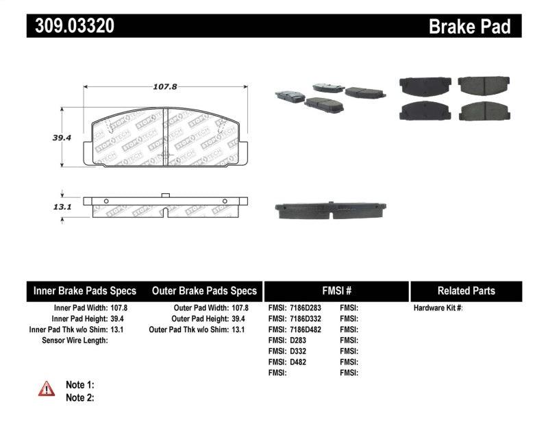 StopTech Performance 89-95 Mazda RX7 / 03-05 Mazda 6 Rear Brake Pads - Torque Motorsport