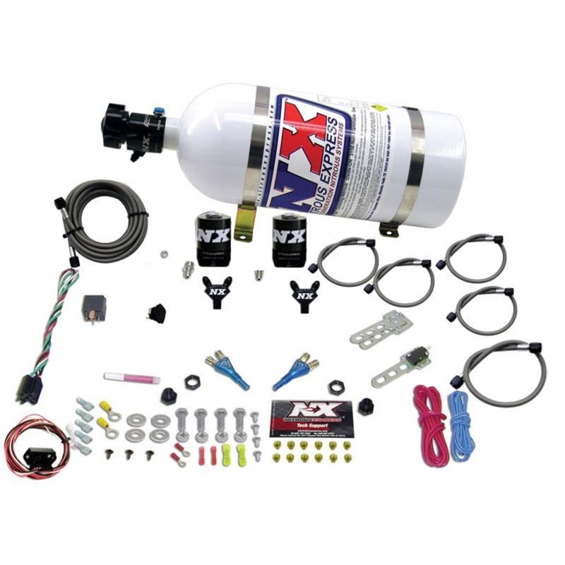 Nitrous Express 03-18 Nissan 350Z/370Z Dual Nozzle (35-150HP) w/10lb Bottle - Torque Motorsport