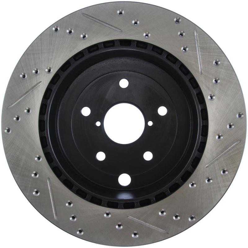 StopTech 08+ Subaru STI (Will Not Fit 05-07) Slotted & Drilled Sport Brake Rotor - Torque Motorsport