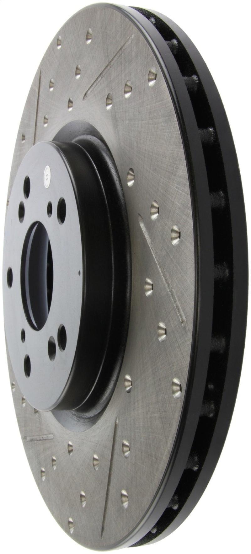 StopTech 04-08 Acura TL (Brembo Caliber) SportStop Slotted &amp; Drilled Right Front Rotor - Torque Motorsport