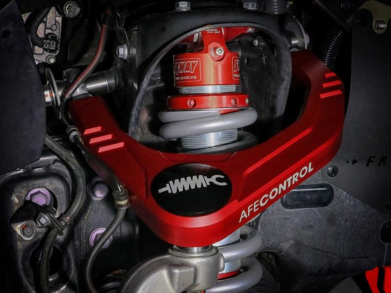 aFe Control 05-23 Toyota Tacoma Upper Control Arms - Red Anodized Billet Aluminum - Torque Motorsport