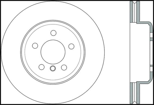 StopTech 2011-2013 BMW 535i / 2012-2016 BMW 640i Slotted & Drilled Front Right Brake Rotor - Torque Motorsport