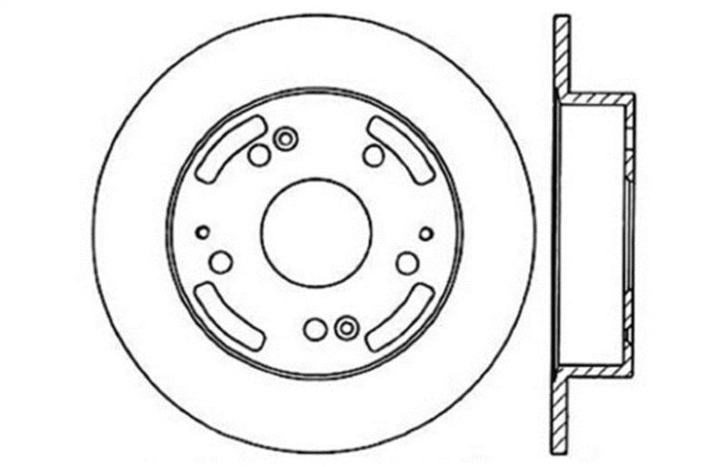 StopTech 02-06 Acura RSX Incl. Type S / 97-01 Integra Type R Slotted & Drilled Left Rear Rotor - Torque Motorsport