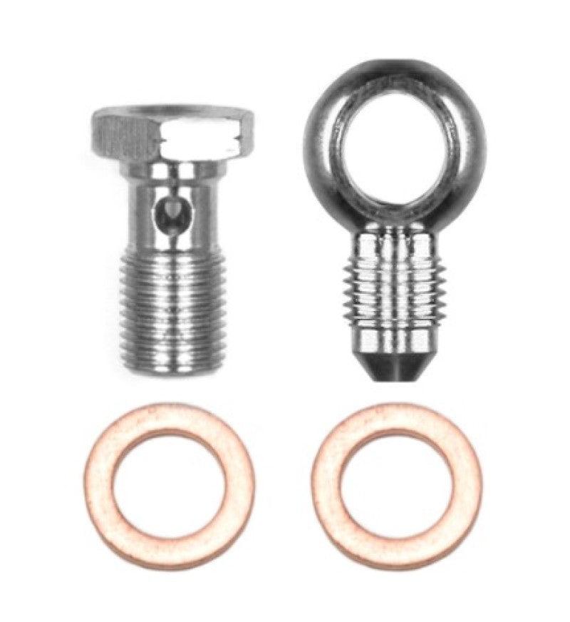 Wilwood Banjo Fitting Kit -3 male to 10mm-1.00 Banjo Bolt & Crush Washers (1 qty) - Torque Motorsport