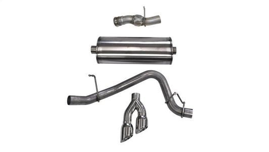 Corsa 15-16 GMC Yukon Denali 6.2L V8 Single Side Exit Cat-Back Exhaust w/ Polished Tips - Torque Motorsport