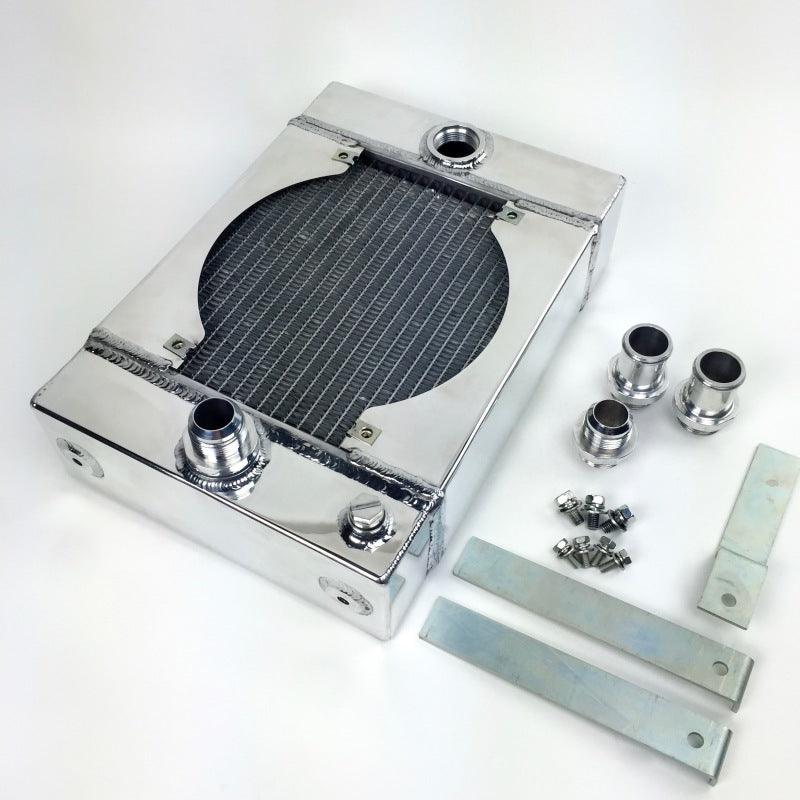 CSF Universal Drag Race / Tuck Radiator w/9in Spal Fan - 10.5in H x 10in L x 3.6in W - Torque Motorsport