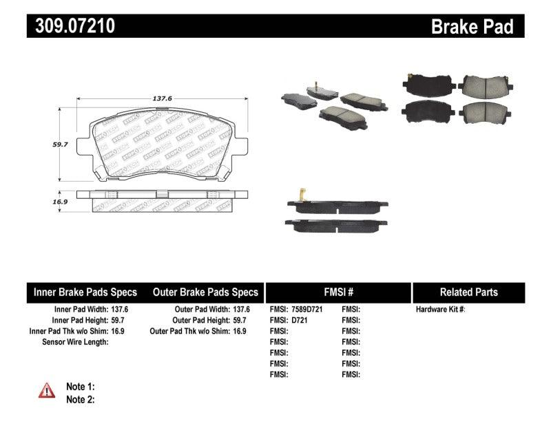 StopTech Performance 02-03 WRX Front Brake Pads - Torque Motorsport