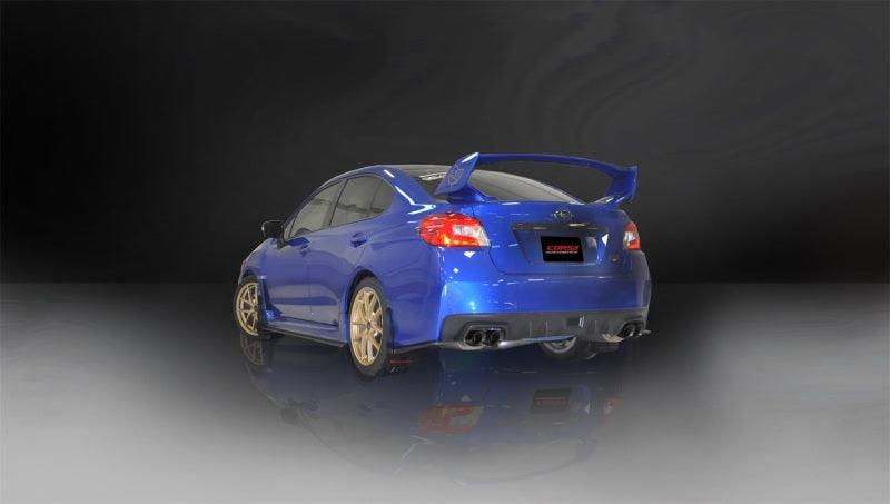 Corsa 2015 Subaru WRX Cat Back Exhaust, Black Quad 3.5in Tips *Sport* - Torque Motorsport