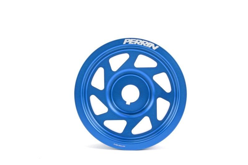 Perrin 93-11 Subaru Impreza / 02-14 WRX / 04-21 STI EJ Crank Pulley - Blue (w/AC) - Torque Motorsport