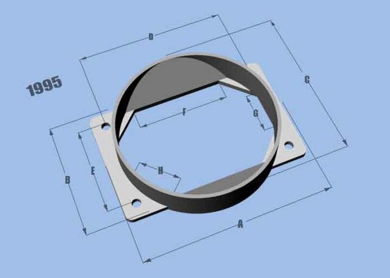 Vibrant MAF Sensor Adapter Plate for Mitsubishi applications use w/ 4.5in Inlet I.D. filters only - Torque Motorsport