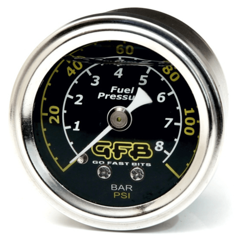 GFB Fuel Pressure Gauge (Suits 8050/8060) 40mm 1-1/2in 1/8MPT Thread 0-120PSI - Torque Motorsport