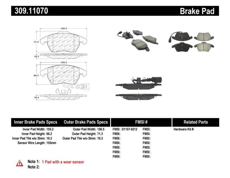 StopTech Performance 06-10 Audi A3 / 08-10 Audi TT / 06-09 VW GTI / 05-10 Jetta Front Brake Pads - Torque Motorsport