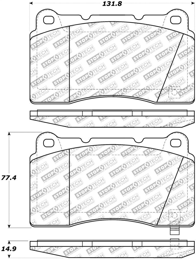 StopTech 08-15 Mitsubishi Evo X Street Select Front Brake Pads - Torque Motorsport