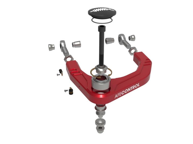 aFe Control 05-23 Toyota Tacoma Upper Control Arms - Red Anodized Billet Aluminum - Torque Motorsport