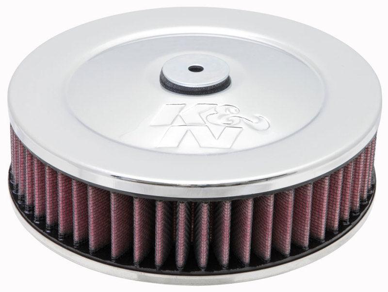 K&N 2-5/8in Flange 7in Diameter 3in Height Round Air Filter Assembly w/ Vent - Torque Motorsport