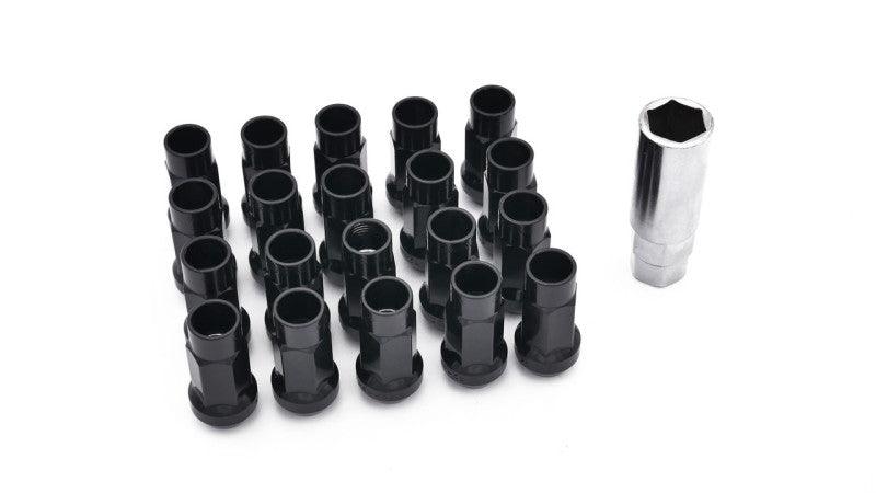 ISR Performance Steel 50mm Open Ended Lug Nuts M12x1.25 - Black - Torque Motorsport