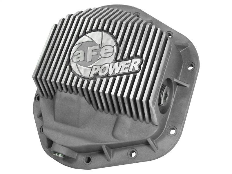 afe Front Differential Cover (Raw; Street Series); Ford Diesel Trucks 94.5-14 V8-7.3/6.0/6.4/6.7L - Torque Motorsport