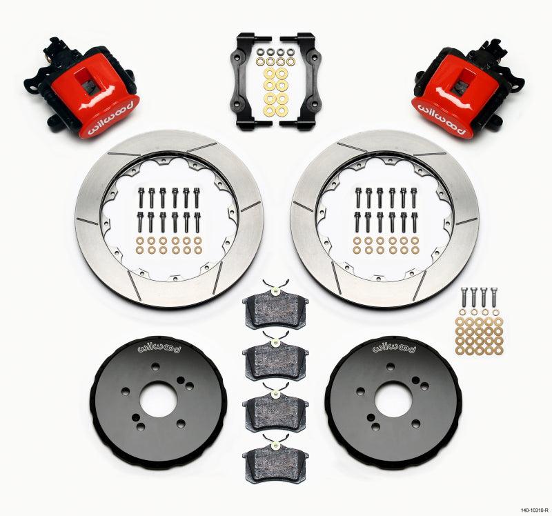 Wilwood Combination Parking Brake Rear Kit 12.88in Red Honda S2000 - Torque Motorsport