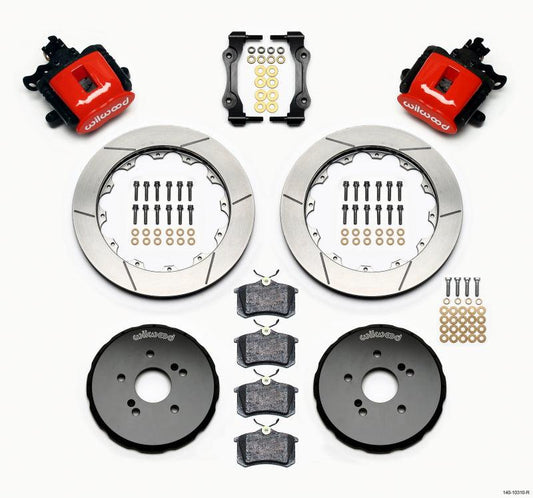 Wilwood Combination Parking Brake Rear Kit 12.88in Red Honda S2000 - Torque Motorsport